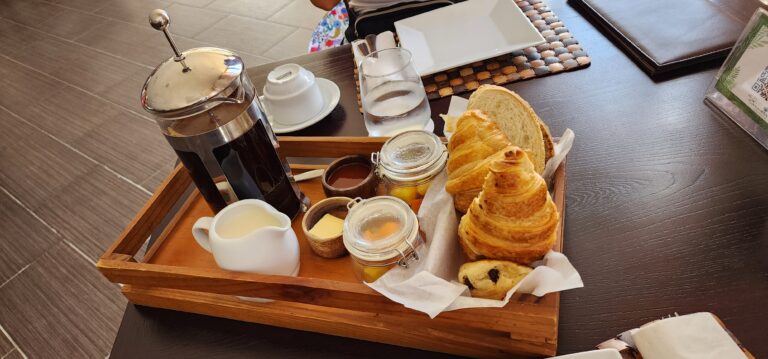 Our morning coffee platter for $3 US.
