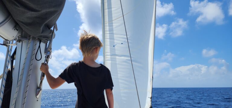 Abel watching the sails